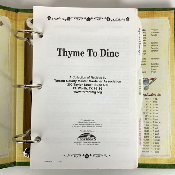 Thyme To Dine TCMGA Cookbook 2019 Tarrant County Master Gardener Association - Picture 4 of 12